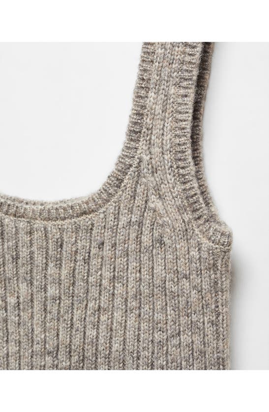 Mango Marions Rib Tank In Grey