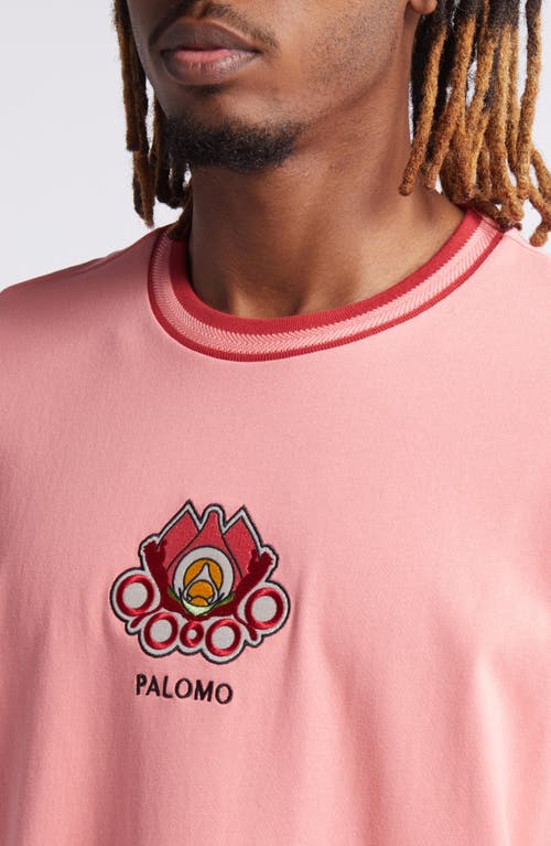 Shop Puma X Palomo T7 Embroidered T-shirt In Passionfruit