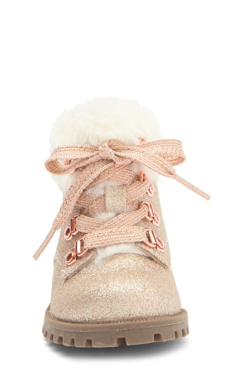 HARPER CANYON HARPER CANYON KIDS' MICHAELLA FAUX FUR TRIM GLITTER HIKING BOOT 