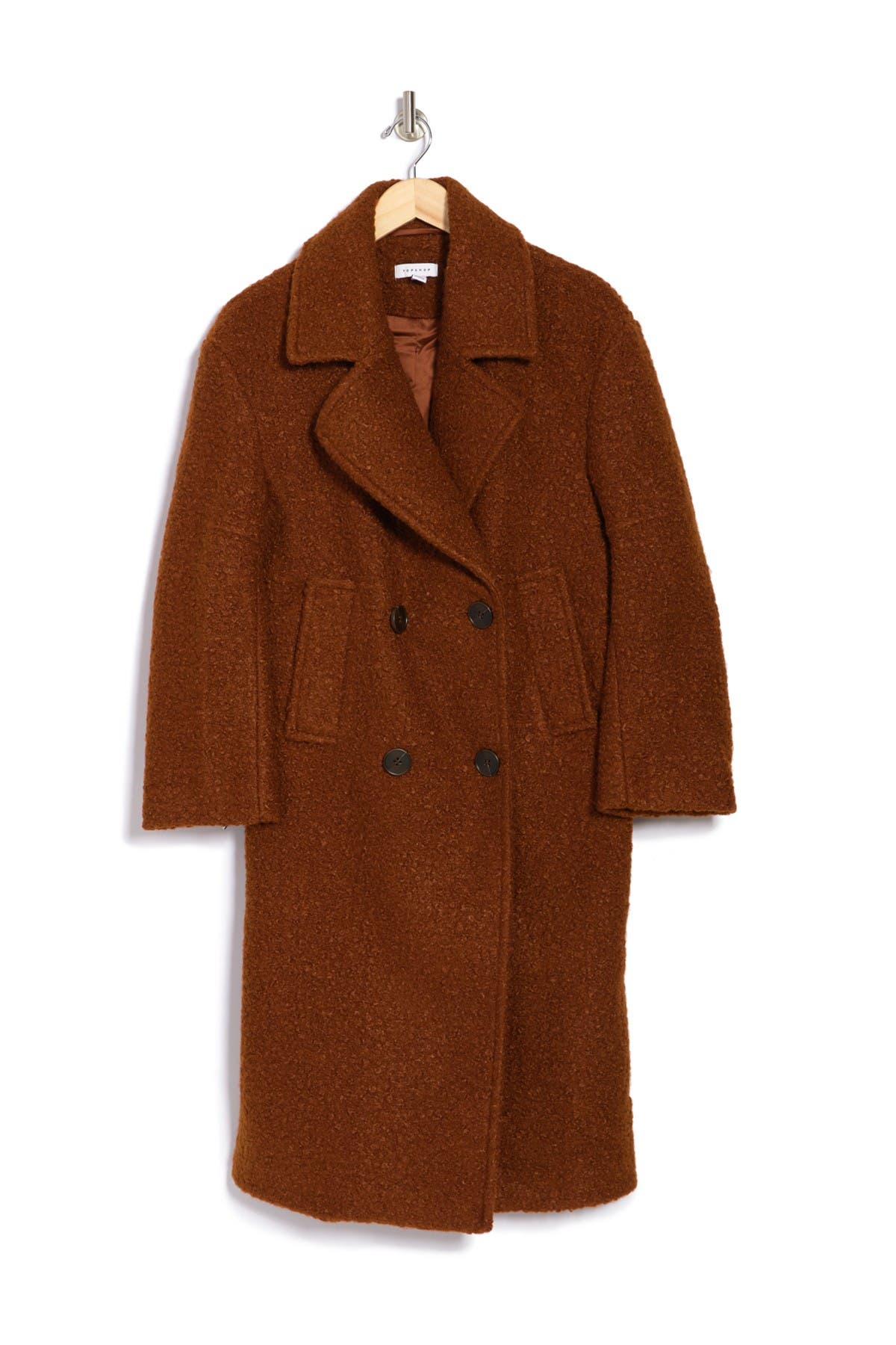 topshop cream boucle coat