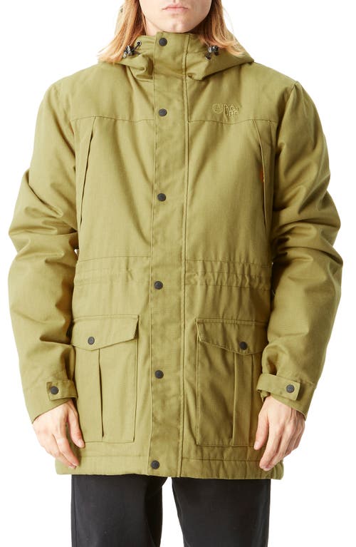 Doaktown Water Repellent Hooded Parka in Army Green