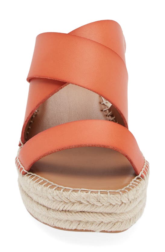 Shop Nordstrom Rack Cressida Platform Wedge Espadrille Sandal In Orange Bisque