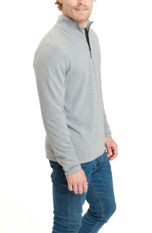 Shop Threads 4 Thought Kace Quarter Zip Pullover In Heather Grey