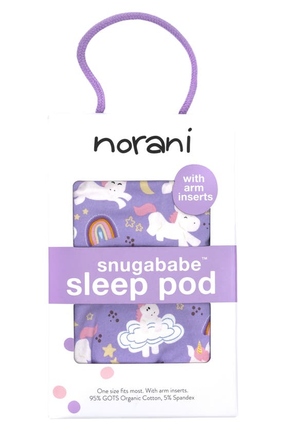 Shop Norani Print Swaddle Blanket In Purple/ White