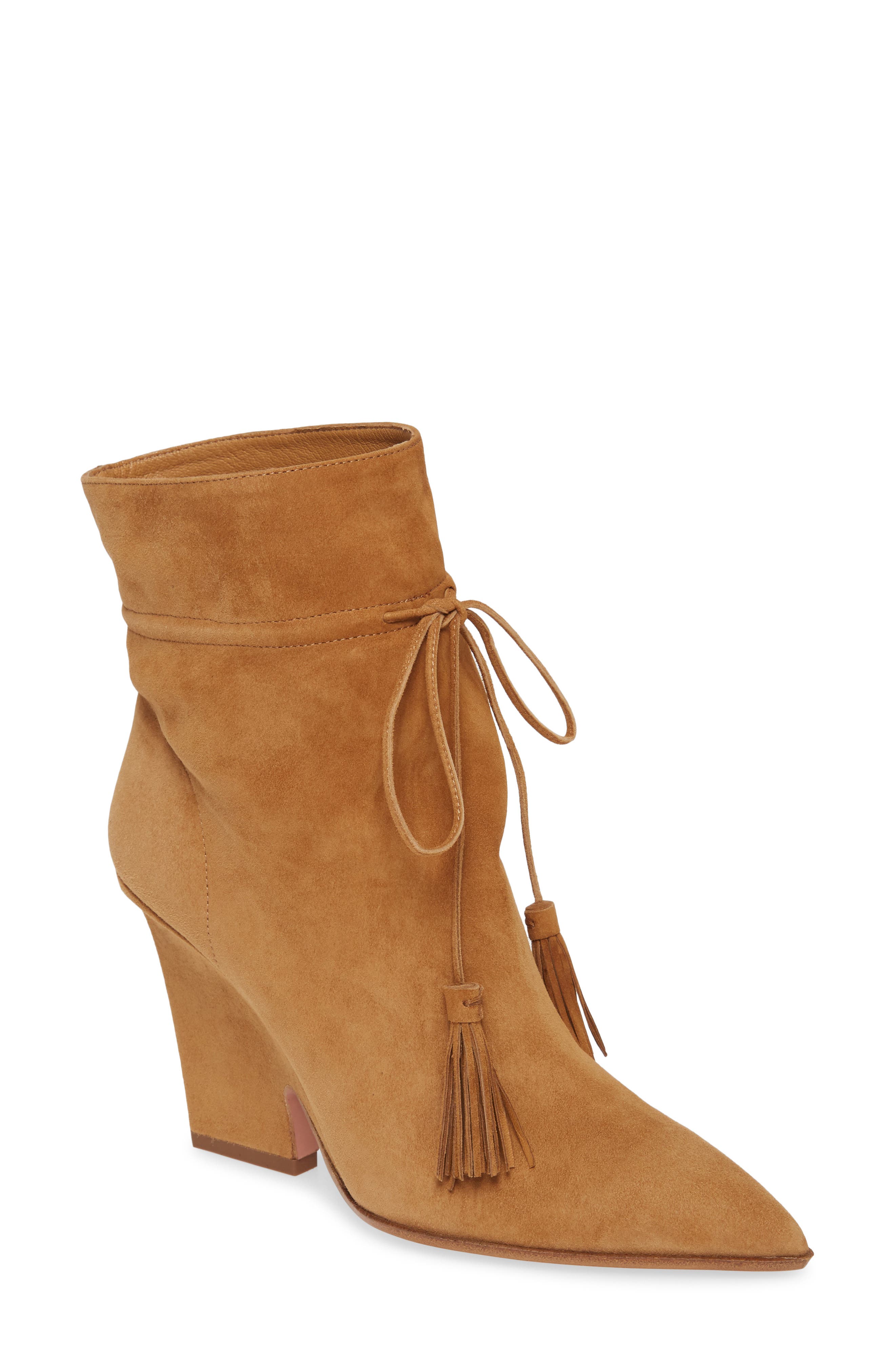 aquazzura suede booties