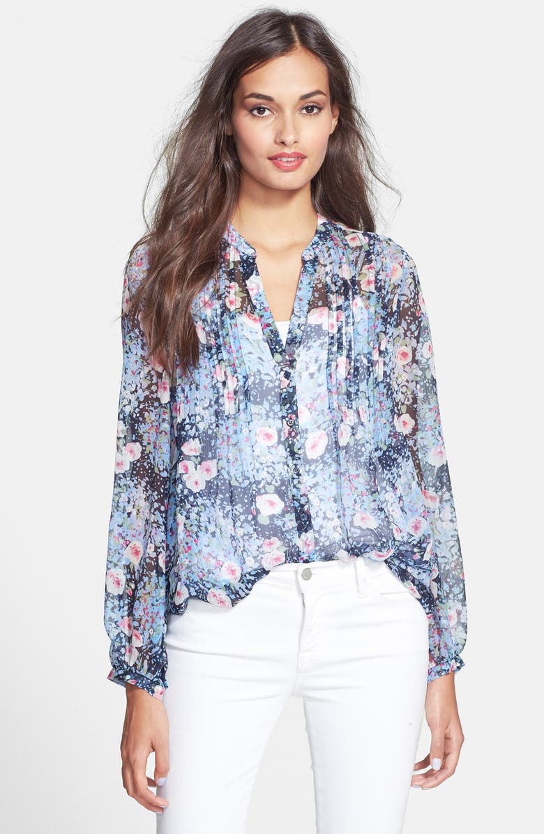 Joie 'Martine C' Split Neck Silk Blouse | Nordstrom