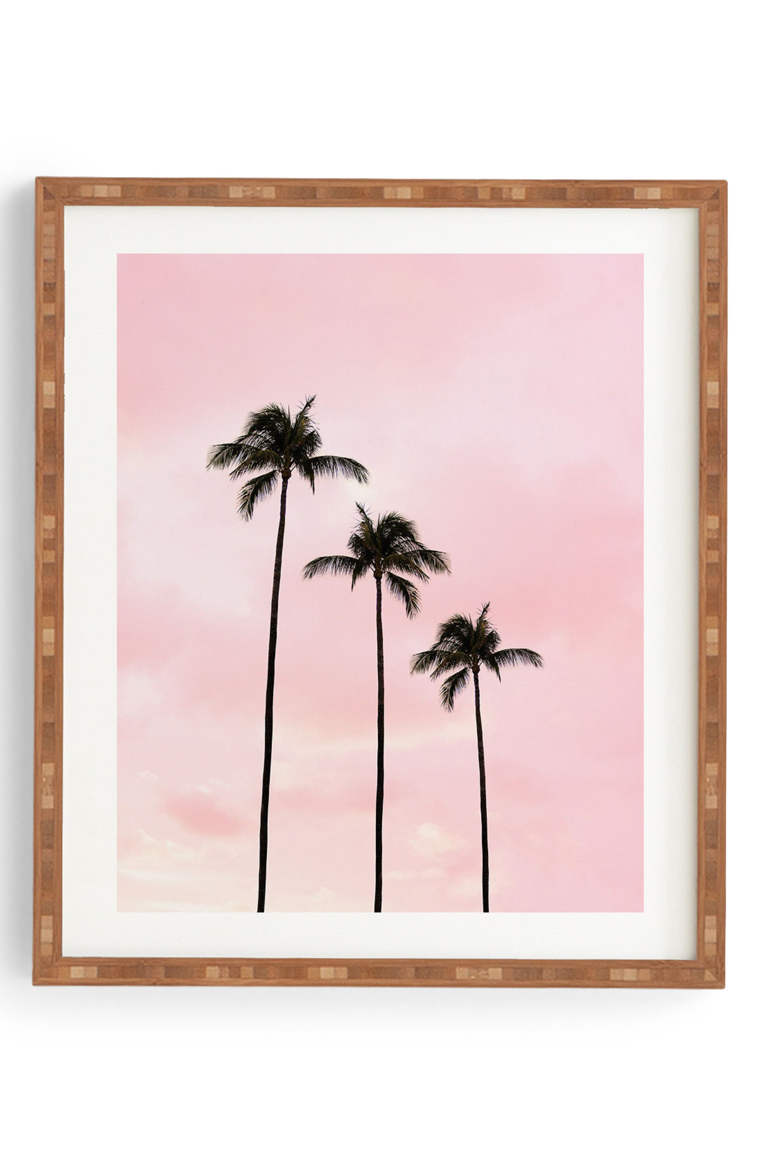 Deny Designs Palm Trees & Sunset Framed Wall Art Nordstrom