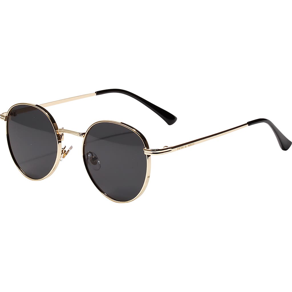 Fifth & Ninth Jackson 50mm Round Sunglasses In Black