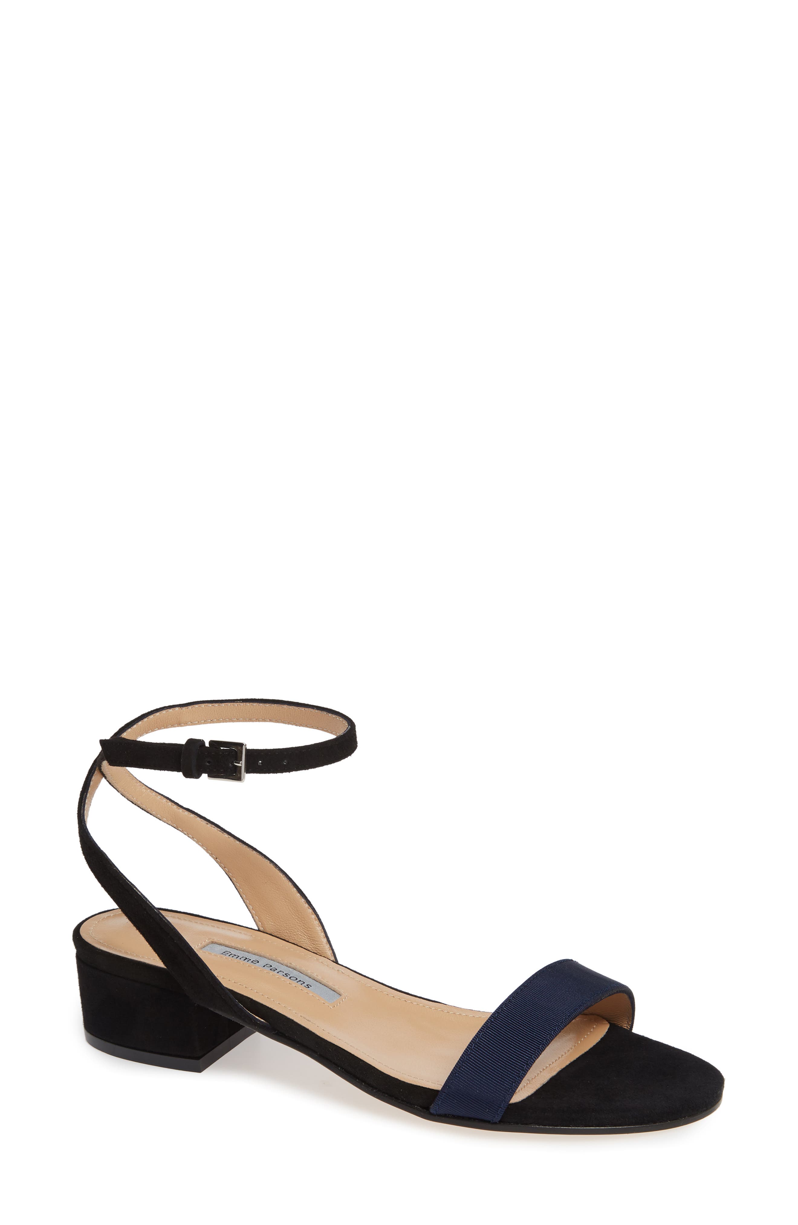 Emme Parsons Martina Ankle Strap Sandal, Black