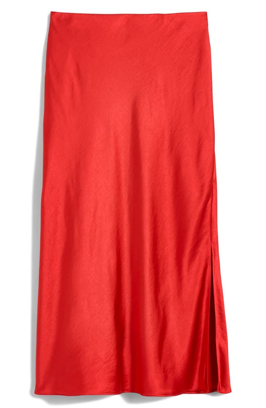 Madewell Layton Midi Slip Skirt In Wild Poppy