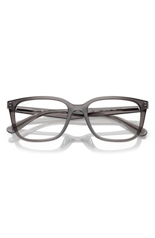Ray Ban Ray-ban 55mm Square Optical Glasses In Transparent Grey