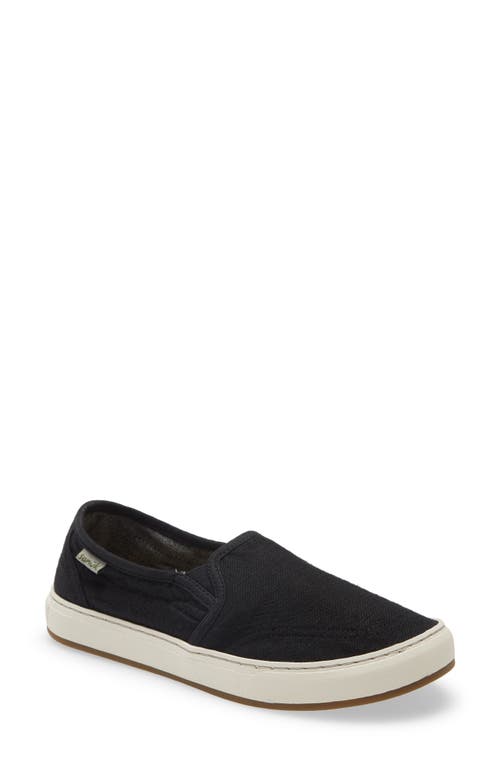 Avery Hemp Slip-On Sneaker in Washed Black