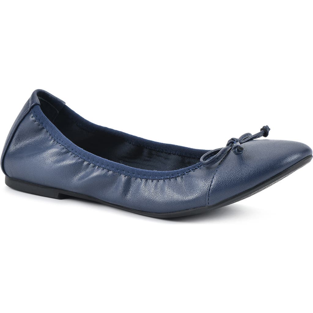 White Mountain Footwear Sunnyside Ii Ballet Flat In Blue