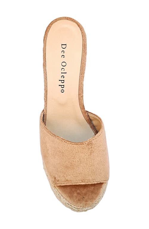 Dee Ocleppo Sunset 115mm Slip-on Sandals In Taupe Fabric