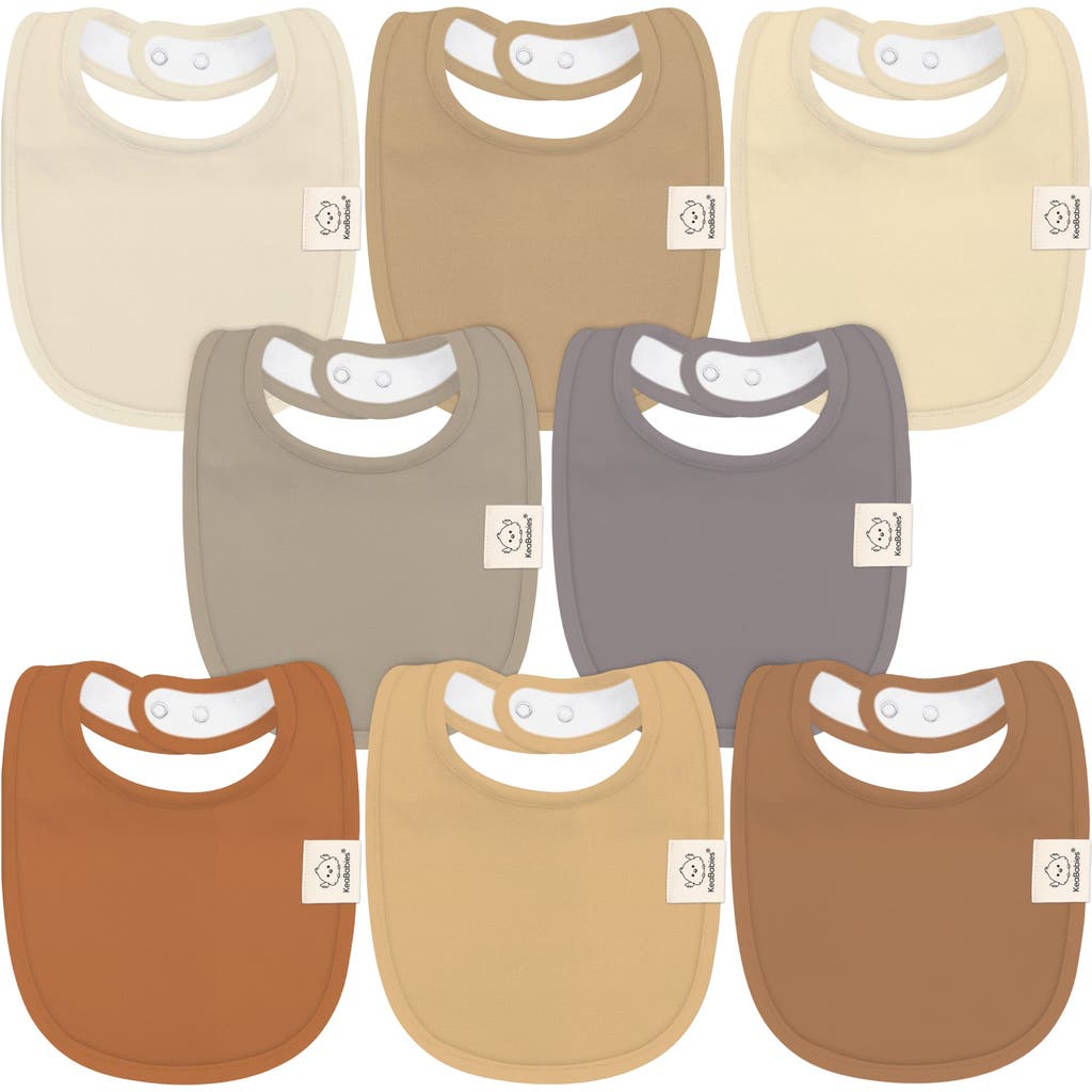 Keababies 8-pack Baby Drool Bibs In Terracotta