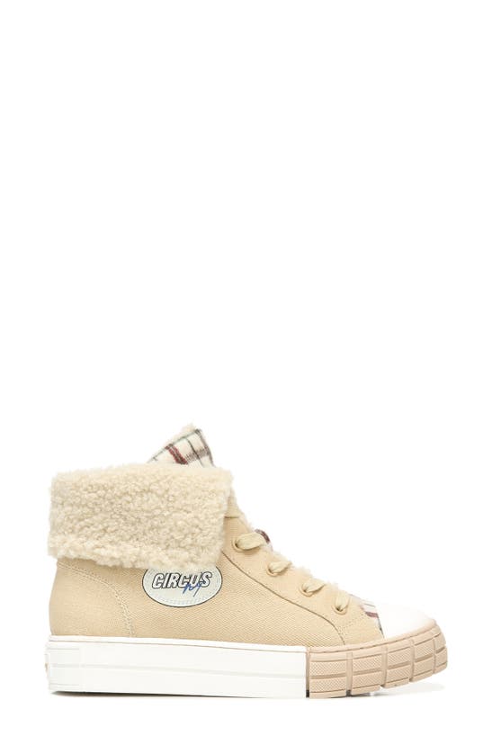 Circus By Sam Edelman Sophi Faux Fur Sneaker In Sesame Multi
