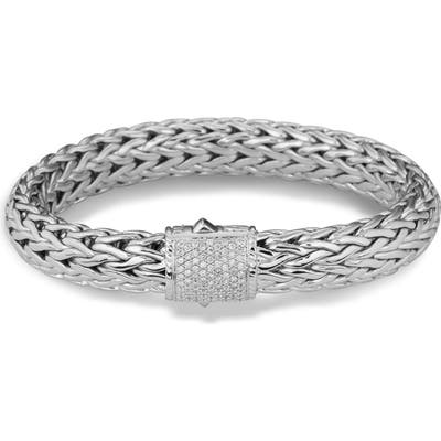 John Hardy Classic Chain Bracelet With Pave Diamonds