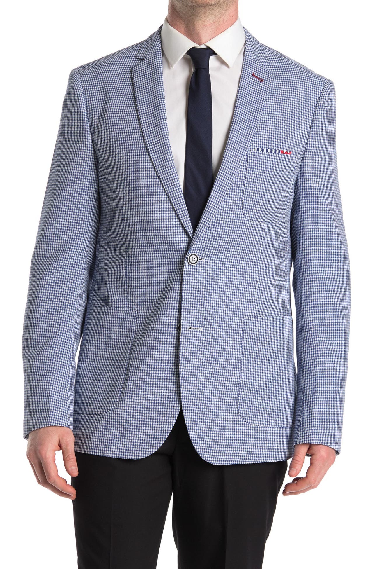 Paisley & Gray Gingham Print Slim Fit Blazer Nordstrom Rack