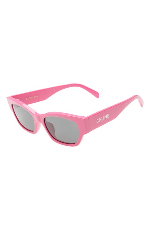 Shop Celine 54mm Cat Eye Sunglasses In Shiny Fuxia/smoke