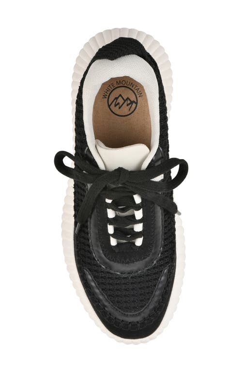 Shop White Mountain Footwear Dynastic Knit Sneaker In Black/fabric