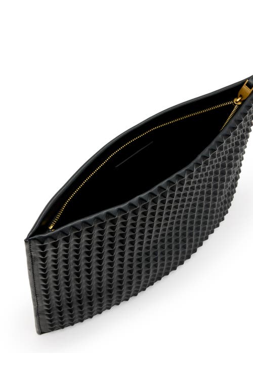 Shop Allsaints Bettina Studded Leather Clutch In Black