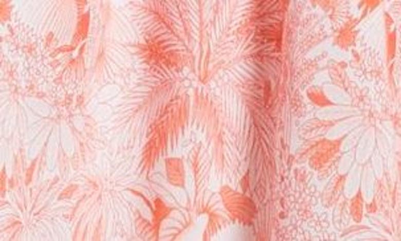 Shop Tommy Bahama Petit Palma Long Sleeve Cotton Blend Dress In Paradise Pink