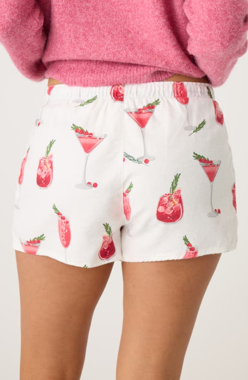 PJ SALVAGE PJ SALVAGE COTTON FLANNEL PAJAMA SHORTS