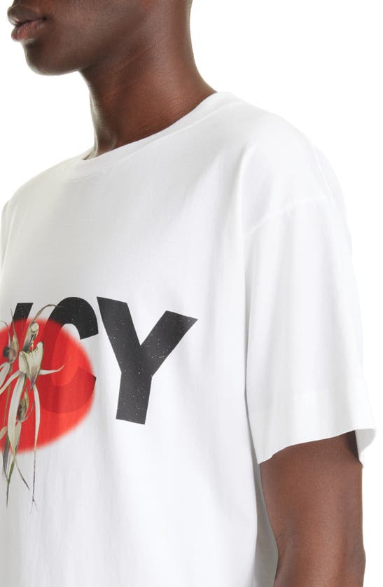 Shop Givenchy Orchid Graphic T-shirt In White