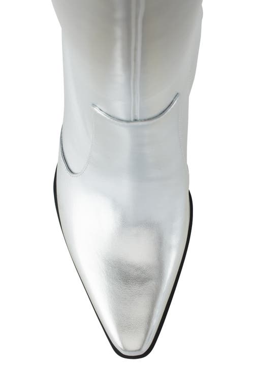Dkny Soryn Block Heel Knee High Boot In Metallic