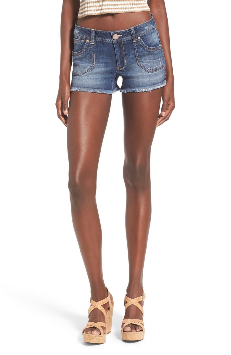 1822 DENIM Porkchop Pocket Denim Shorts, Main, color, EMILIA