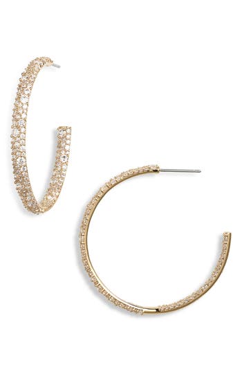 Nadri Lima Pavé Hoop Earrings In Gold