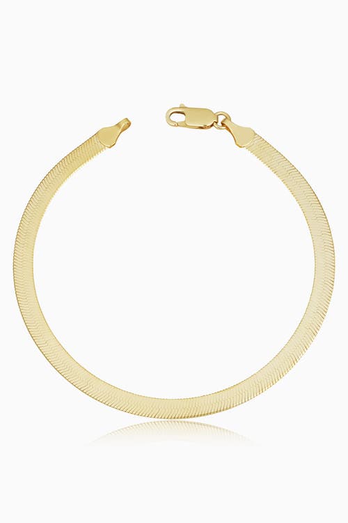 ORADINA ORADINA 14K YELLOW GOLD PARK AVENUE BOLD HERRINGBONE BRACELET