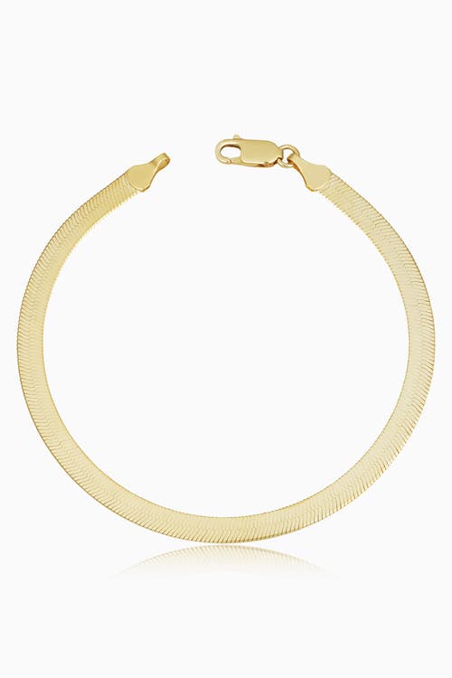 Shop Oradina 14k Yellow Gold Park Avenue Bold Herringbone Bracelet