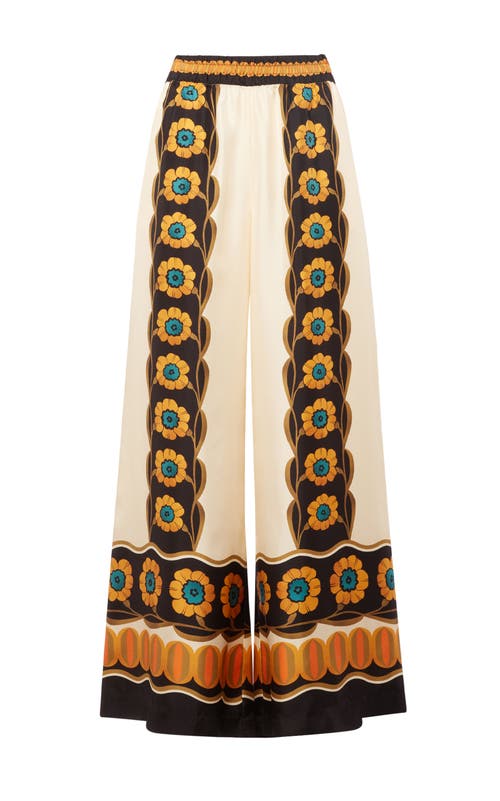 La Doublej La Double J Woman Pants Ivory Size M Silk In Daisychain Placée Orange