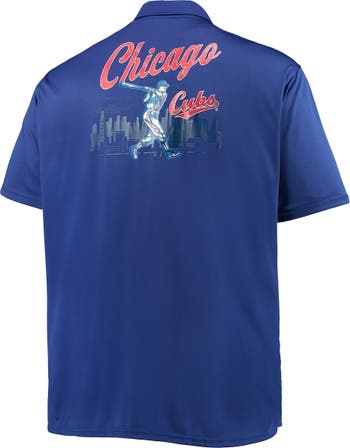 FOCO Men's Royal Chicago Cubs Big Logo Button-Up Shirt