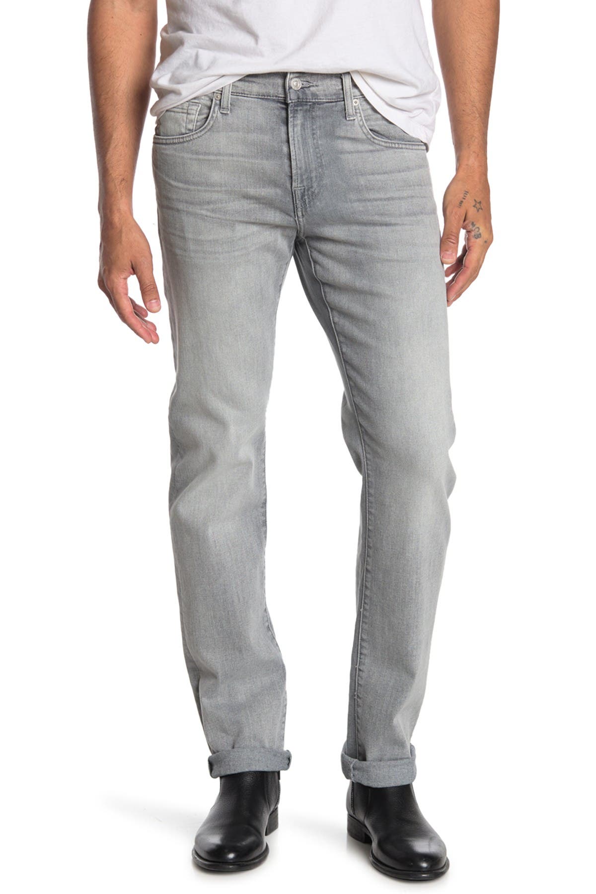 7 For All Mankind Slimmy Slim Fit Jeans In Dark Grey1