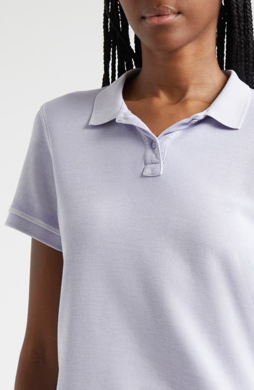 Shop Atm Anthony Thomas Melillo Tipped Pima Cotton Piqué Polo In Skyflower