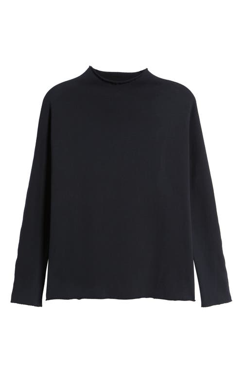 Shop Frank & Eileen Effie Funnel Neck Capelet Sweatshirt In British Royal Navy