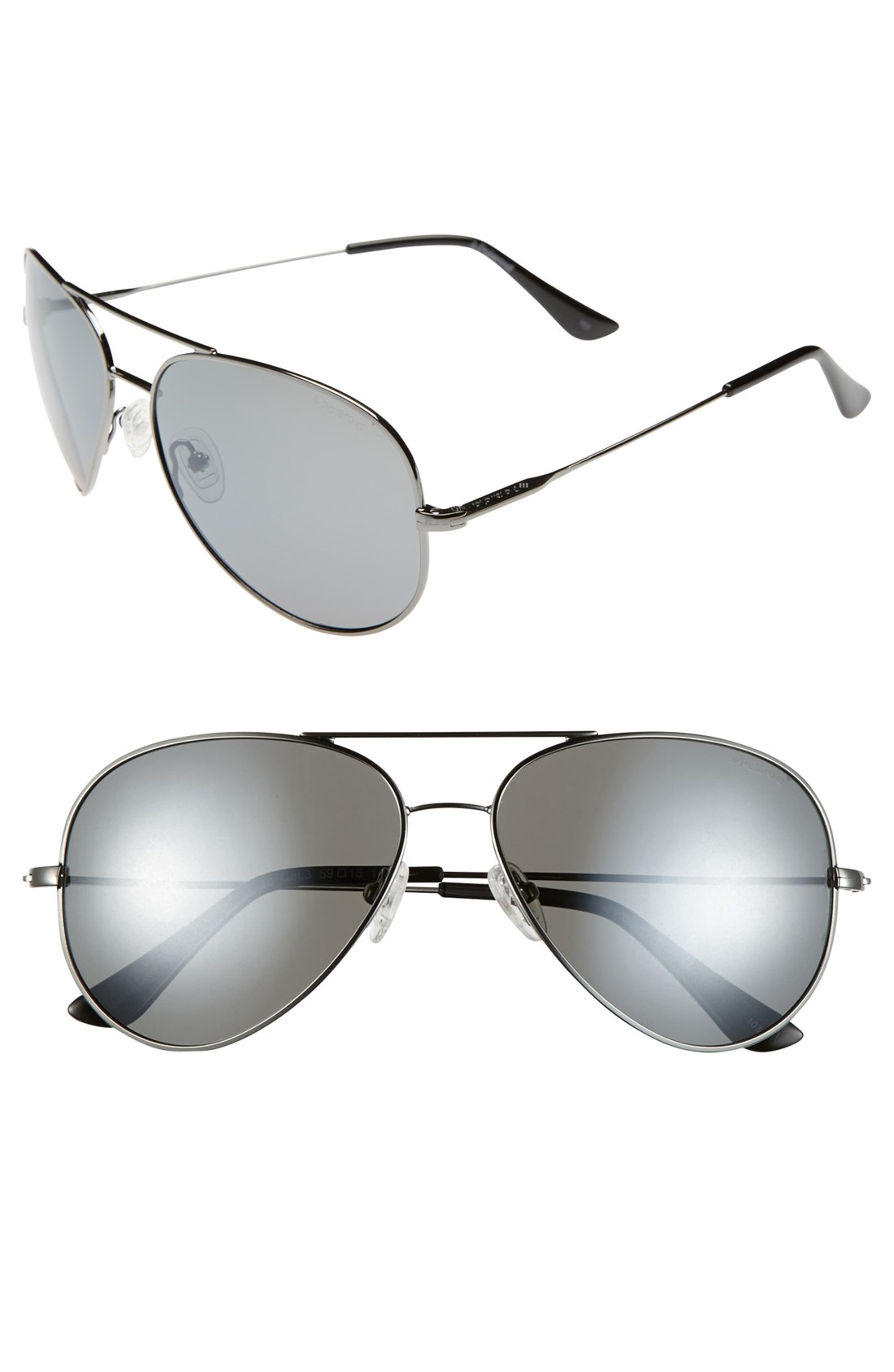 Polaroid Eyewear 59mm Polarized Aviator Sunglasses | Nordstrom