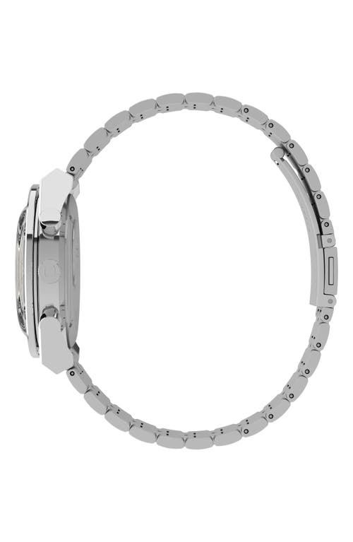 Timex Diver Stainless Steel Watch In Silver/black/silver