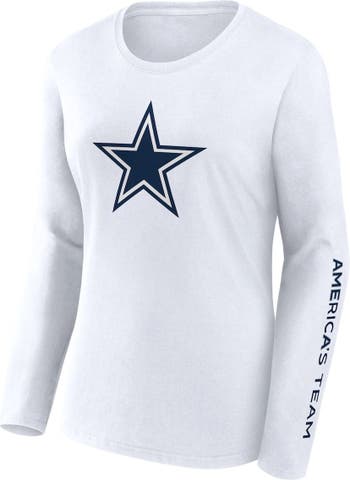 FANATICS Women's Fanatics Branded Navy/White Dallas Cowboys Lightweight  Short & Long Sleeve T-Shirt Combo Pack