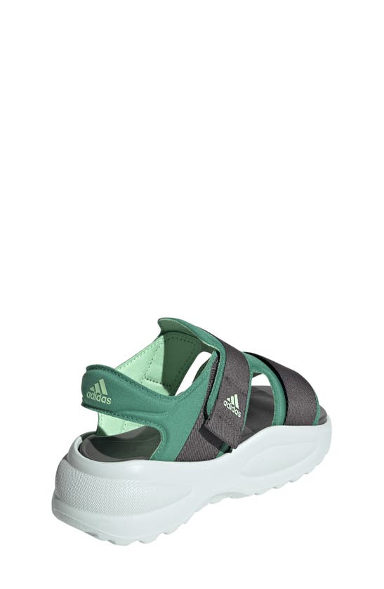 Shop Adidas Originals Kids' Mehana Water Friendly Sandal In Green/ Green Spark/ Charcoal