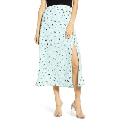 Leith Ditsy Floral Midi Skirt, Blue