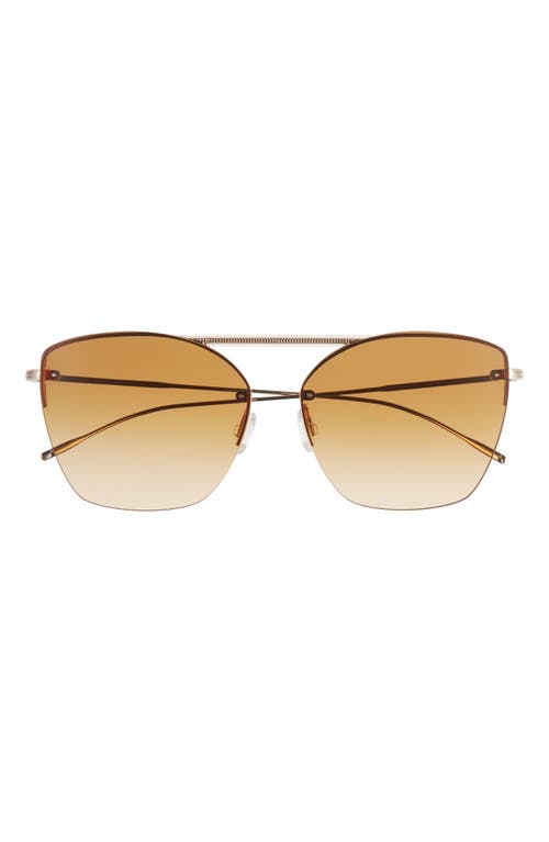 Oliver Peoples Ziane 61mm Gradient Mirrored Sunglasses in Gold at Nordstrom