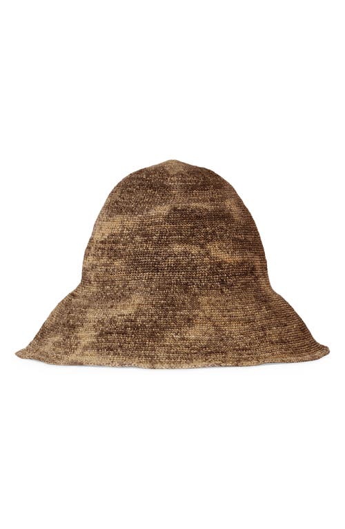 Shop Janessa Leone Janessa Leoné Teagan Raffia Bucket Hat In Brown