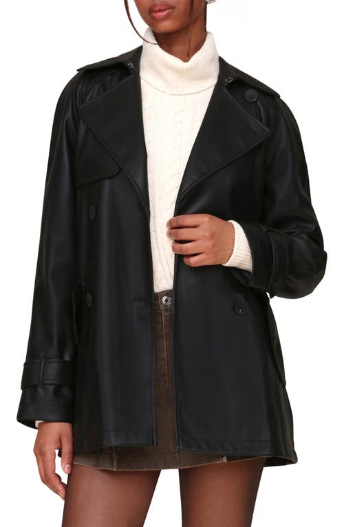 Shop Avec Les Filles Relaxed Midlength Walking Coat In Black