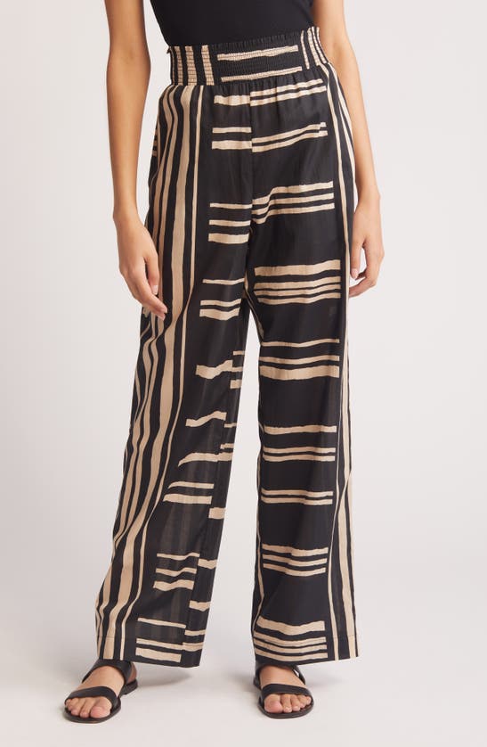 Shop Rails Brendon Stripe Pull-on Wide Leg Pants In Island Stripe