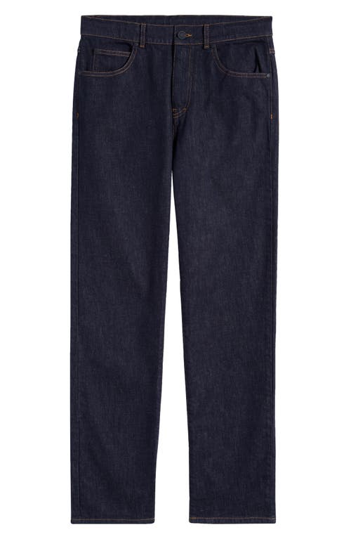 Moncler Kids' Stretch Denim Straight Leg Jeans In Blue