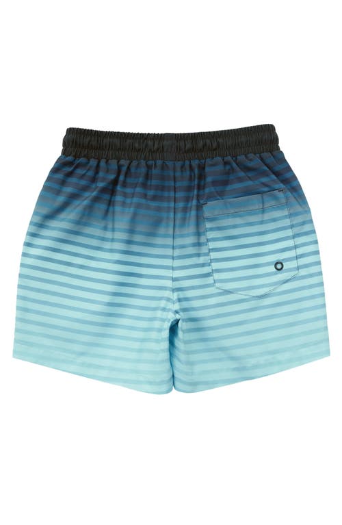 Rokka&rolla Kids' Compression Liner Swim Trunks Upf 50+ In Blue Stripe