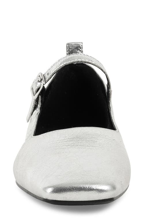 Vagabond Shoemakers Delia Mary Jane Flat In Silver